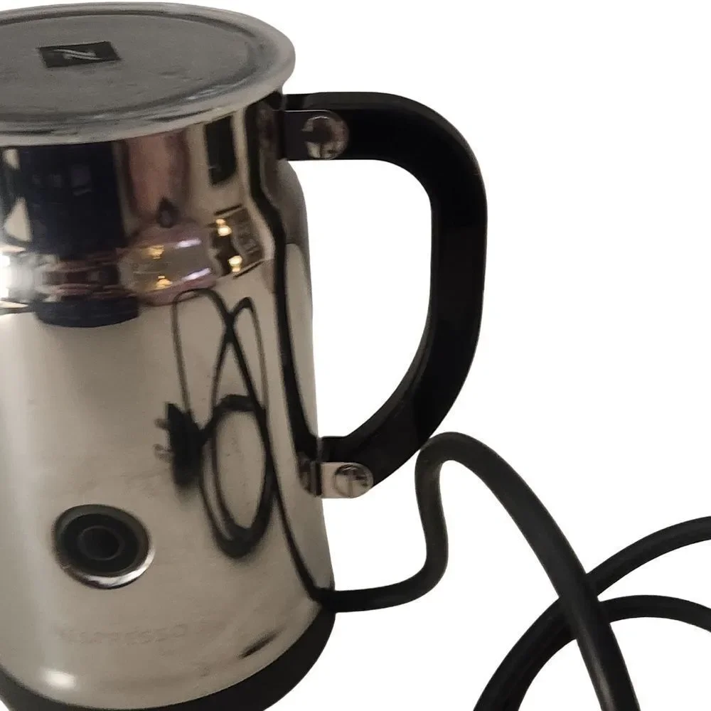 Nespresso Aeroccino Milk Frother Coffee Model 3102 Electric Chrome Tested Works